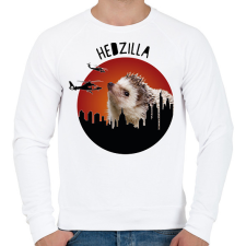 PRINTFASHION Hedzilla - Férfi pulóver - Fehér férfi pulóver, kardigán