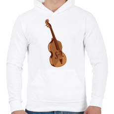 PRINTFASHION Hegedű - Férfi kapucnis pulóver - Fehér