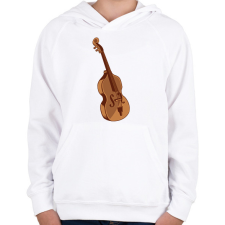 PRINTFASHION Hegedű - Gyerek kapucnis pulóver - Fehér gyerek pulóver, kardigán