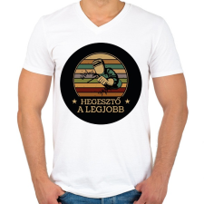 PRINTFASHION Hegesztő - A legjobb - Férfi V-nyakú póló - Fehér férfi póló