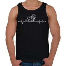 PRINTFASHION Hegesztő ekg - Férfi atléta - Fekete