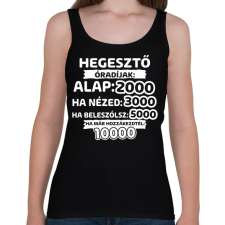 PRINTFASHION Hegesztő óradíjak - Női atléta - Fekete női trikó