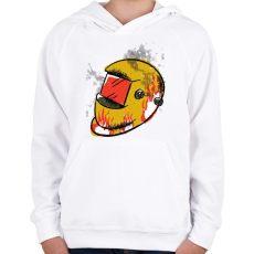 PRINTFASHION Hegesztő sisak - Gyerek kapucnis pulóver - Fehér