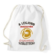 PRINTFASHION Hegesztő szülinapja április színes - Sportzsák, Tornazsák - Fehér tornazsák