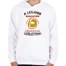 PRINTFASHION Hegesztő szülinapja június színes - Gyerek kapucnis pulóver - Fehér