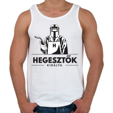 PRINTFASHION Hegesztők királya - Férfi atléta - Fehér atléta, trikó