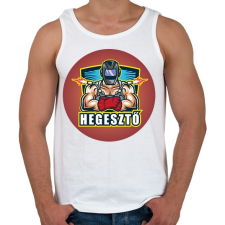 PRINTFASHION Hegesztős minta - Férfi atléta - Fehér atléta, trikó