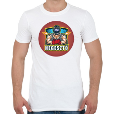 PRINTFASHION Hegesztős minta - Férfi póló - Fehér