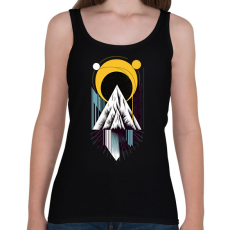 PRINTFASHION Hegy és hold minimalista dizájn - Női atléta - Fekete