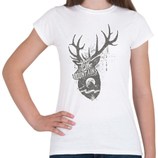 PRINTFASHION Hegyekben - Női póló - Fehér női póló