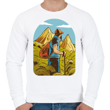 PRINTFASHION Hegymászó - Férfi pulóver - Fehér férfi pulóver, kardigán