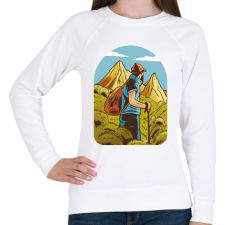 PRINTFASHION Hegymászó - Női pulóver - Fehér női pulóver, kardigán