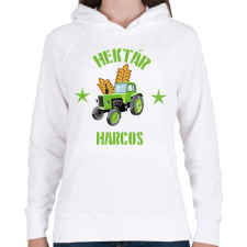 PRINTFASHION HEKTÁR HARCOS - Női kapucnis pulóver - Fehér női pulóver, kardigán