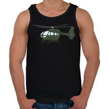 PRINTFASHION Helikopter - Férfi atléta - Fekete atléta, trikó