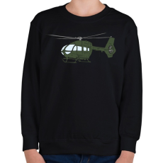 PRINTFASHION Helikopter - Gyerek pulóver - Fekete