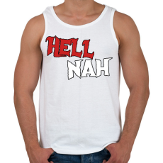 PRINTFASHION HELL NAH - Férfi atléta - Fehér