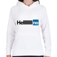 PRINTFASHION HELL NO - Női kapucnis pulóver - Fehér női pulóver, kardigán