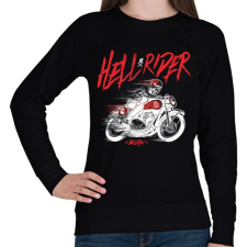 PRINTFASHION Hell Rider - fehér - Női pulóver - Fekete női pulóver, kardigán