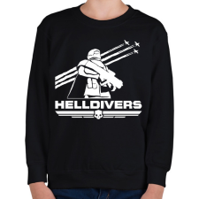 PRINTFASHION Helldivers - Gyerek pulóver - Fekete gyerek pulóver, kardigán