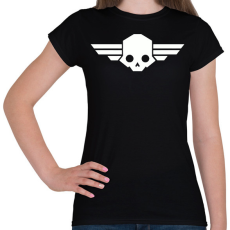 PRINTFASHION Helldivers skull - Női póló - Fekete