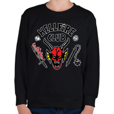 PRINTFASHION Hellfire Club 2 - Gyerek pulóver - Fekete