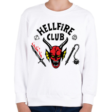 PRINTFASHION Hellfire Club - Gyerek pulóver - Fehér