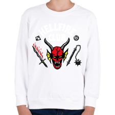 PRINTFASHION Hellfire Club - Gyerek pulóver - Fehér gyerek pulóver, kardigán