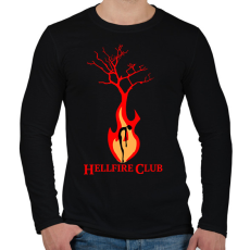 PRINTFASHION Hellfire Club heart - Férfi hosszú ujjú póló - Fekete
