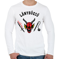 PRINTFASHION Hellfire Club lanybucsu - Férfi hosszú ujjú póló - Fehér férfi póló