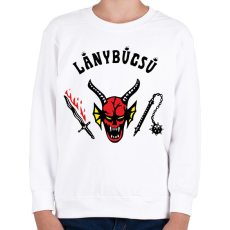PRINTFASHION Hellfire Club lanybucsu - Gyerek pulóver - Fehér