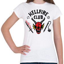PRINTFASHION Hellfire Club - Női póló - Fehér női póló