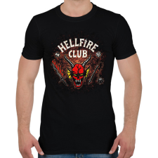 PRINTFASHION Hellfire Club - Stranger Things - Férfi póló - Fekete férfi póló