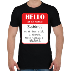 PRINTFASHION Hello az én nevem - Bögre - Férfi póló - Fekete