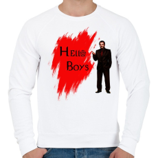PRINTFASHION hello boys - Férfi pulóver - Fehér