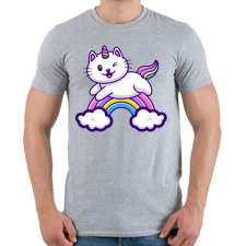 PRINTFASHION Hello cica - Férfi póló - Sport szürke férfi póló