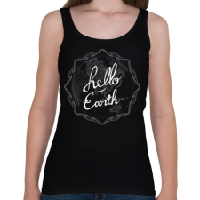 PRINTFASHION HELLO FÖLD - Női atléta - Fekete női trikó