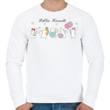 PRINTFASHION Hello Húsvét - Férfi pulóver - Fehér férfi pulóver, kardigán