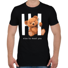 PRINTFASHION Hello maci - Férfi póló - Fekete férfi póló