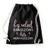 PRINTFASHION Hello menyasszony - Sportzsák, Tornazsák - Fekete