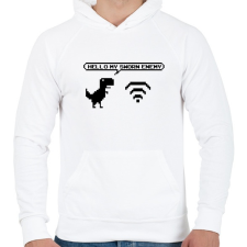 PRINTFASHION Hello my sworn enemy - Férfi kapucnis pulóver - Fehér férfi pulóver, kardigán