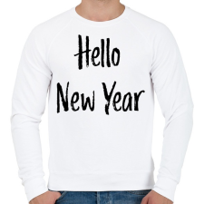 PRINTFASHION Hello New Year - Férfi pulóver - Fehér férfi pulóver, kardigán