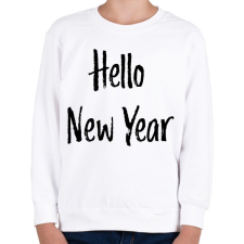 PRINTFASHION Hello New Year - Gyerek pulóver - Fehér gyerek pulóver, kardigán