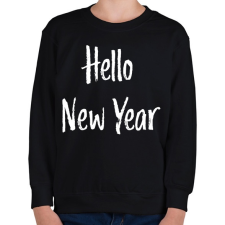 PRINTFASHION Hello New Year - Gyerek pulóver - Fekete gyerek pulóver, kardigán