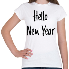PRINTFASHION Hello New Year - Női póló - Fehér női póló