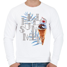 PRINTFASHION Helló nyár! - Férfi pulóver - Fehér férfi pulóver, kardigán