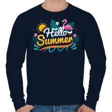 PRINTFASHION Hello nyár - Férfi pulóver - Sötétkék férfi pulóver, kardigán