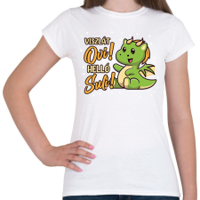 PRINTFASHION Helló suli! - Kis sárkány - Női póló - Fehér női póló