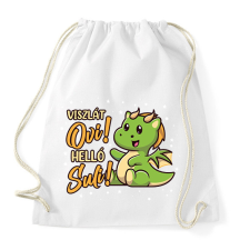 PRINTFASHION Helló suli! - Kis sárkány - Sportzsák, Tornazsák - Fehér tornazsák