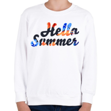 PRINTFASHION Hello Summer / Hello Nyár - Gyerek pulóver - Fehér gyerek pulóver, kardigán