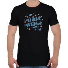 PRINTFASHION Helló tél - winter - Férfi póló - Fekete